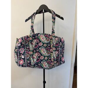 Vera Bradley Retired Petal Paisley Large Quilted Weekender Duffle Bag Vibrant